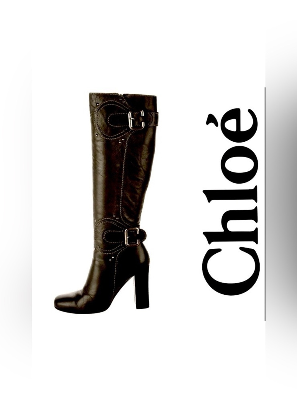 Chloé Paddington Calf Leather Knee-High Boots